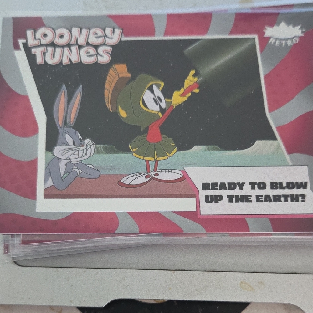 Looney Tunes Trading Card - Marvin the Martian and Bugs Bunny